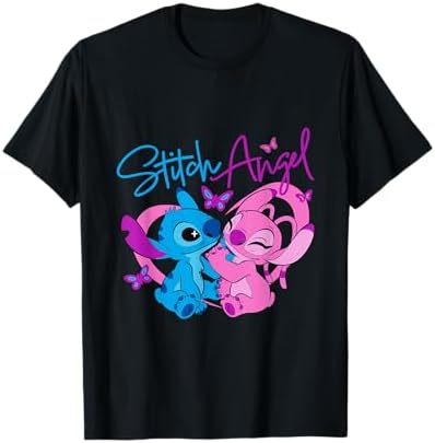 Amazon.com: Lilo and Stitch - Stitch and Angel Flower Love T-Shirt